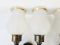 French Metal, Brass & Glass Sconces, 1950s, Set of 2 4
