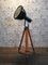 Vintage Industrial Enameled Tripod Reflector Lamp, 1950s, Image 1