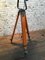 Vintage Industrial Enameled Tripod Reflector Lamp, 1950s, Image 4