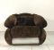 Vintage Italian Brown Velvet Armchair, 1970s 2