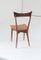 Italian Leather & Mahogany Dining Chairs by Ico Parisi for Paolo Longoni Cabiale, 1950s, Set of 6, Image 6