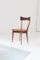 Italian Leather & Mahogany Dining Chairs by Ico Parisi for Paolo Longoni Cabiale, 1950s, Set of 6, Image 4