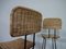 Rattan Barhocker, 1960er, 3er Set 9