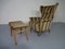Wingback Chair & Ottoman, 1950s, Set of 2, Image 16