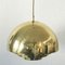 Lampe à Suspension Dôme Mid-Century en Laiton de Vereinigte Werkstätten 10