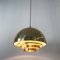 Mid-Century Modern Brass Dome Pendant Lamp from Vereinigte Werkstätten, Image 7