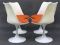 Mid-Century Space Age German White Plastic Dining Chairs from Tamburin, 1970s, Set of 4, Image 4