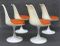 Chaises de Salon Space Age Mid-Century en Plastique Blanc de Tamburin, 1970s, Set de 4 6