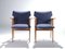 Mid-Century French Compass Armchairs by Roger Landault, 1950s 1