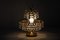 Lámpara de mesa austriaca dorada de cristal, años 70, Imagen 7