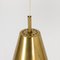 Brass Pendant Lamps by Hans Bergström for Ateljé Lyktan, 1950s, Set of 4 5