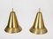 Brass Pendant Lamps by Hans Bergström for Ateljé Lyktan, 1950s, Set of 4 6