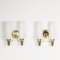 Brass & Opaline Glass Wall Lamps, 1950s, Set of 2, Image 3