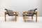Grupo de asientos System Zwo vintage de cuero y madera de Flötotto, Imagen 3