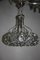 Vintage Italian Steel & Glass Chandelier, 1970s 1