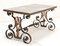 Vintage French Wrought Iron Coffee Table, 1940s 5