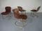 Italian Suede Leather Chairs by Willy Rizzo for Cidue, 1970s, Set of 4 8