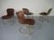 Italian Suede Leather Chairs by Willy Rizzo for Cidue, 1970s, Set of 4, Image 8