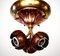 Deckenlampe mit 3 Mohnblumen, 1900er 3