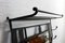 Vintage Wrought Iron Art Deco-Style Coat Rack with Beveled Mirror 4