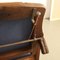 Antique Oak & Suede Barber’s Chair 11