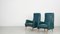 Dark Green Leatherette Armchairs, 1950s, Set of 2, Image 4