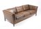 Danish Brown Leather Sofa, 1980s, Image 4