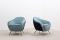 Mid-Century Italian 2-Toned Velvet Armchairs, Set of 2 1