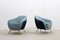 Mid-Century Italian 2-Toned Velvet Armchairs, Set of 2 2