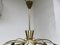 Italian 12-Arm Ceiling Lamp in Brass, 1950s, Image 12