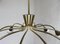 Italian 12-Arm Ceiling Lamp in Brass, 1950s 10