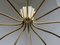 Lampada da soffitto a 12 braccia in ottone, Italia, anni '50, Immagine 9