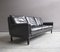Vintage Black Leather 3-Seater Sofa, 1960s, Image 3