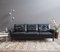 Vintage Black Leather 3-Seater Sofa, 1960s 2