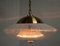 Lampada da soffitto Space Age in vetro di Murano di Mazzega, anni '60, Immagine 3