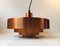 Mid-Century Danish Copper Roulet Pendant Lamp by Jo Hammerborg for Fog & Mørup, 1963 1