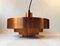 Mid-Century Danish Copper Roulet Pendant Lamp by Jo Hammerborg for Fog & Mørup, 1963, Image 1