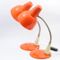 Polish Model 1118 Orange Desk Lamps from SZM Warsaw, 1970s, Set of 2 2