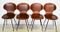 Italian Curved Plywood Teak Chairs, 1960s, Set of 4 1