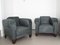 Art Deco Leather Club Chairs, 1920s, Set of 2 2