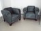 Art Deco Leather Club Chairs, 1920s, Set of 2 9