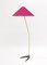 Floor Lamp with Raspberry Colored Shade from Kalmar, 1950s 5