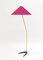 Floor Lamp with Raspberry Colored Shade from Kalmar, 1950s, Image 5