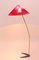 Floor Lamp with Raspberry Colored Shade from Kalmar, 1950s 6