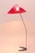 Floor Lamp with Raspberry Colored Shade from Kalmar, 1950s, Image 6