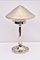 Antique Nickel-Plated Brass Table Lamp, 1909 1