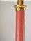 Mid-Century Table Lamp in Red Leather and Brass, Image 10