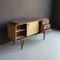 Mid-Century Formica and Vinyl Sideboard with Wrought Iron Legs, 1960s 2