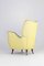 Italian Yellow & Grey Skai Armchair from I.S.A., 1950s 4