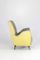 Italian Yellow & Grey Skai Armchair from I.S.A., 1950s, Image 5